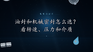 油封和机械密封怎么选？看转速、压力和介质