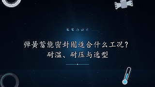 弹簧蓄能密封圈适合什么工况？耐温、耐压与选型