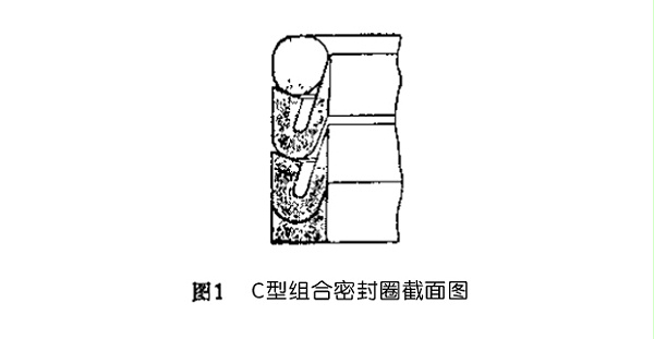 C型组合密封圈截面图