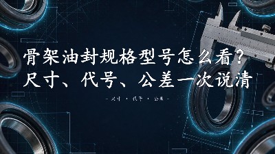 骨架油封规格型号怎么看？尺寸、代号、公差一次说清