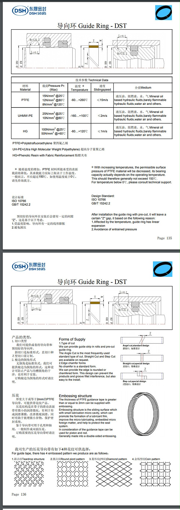 DST导向环规格尺寸表