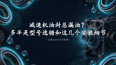 减速机油封总漏油？多半是型号选错和这几个安装细节
