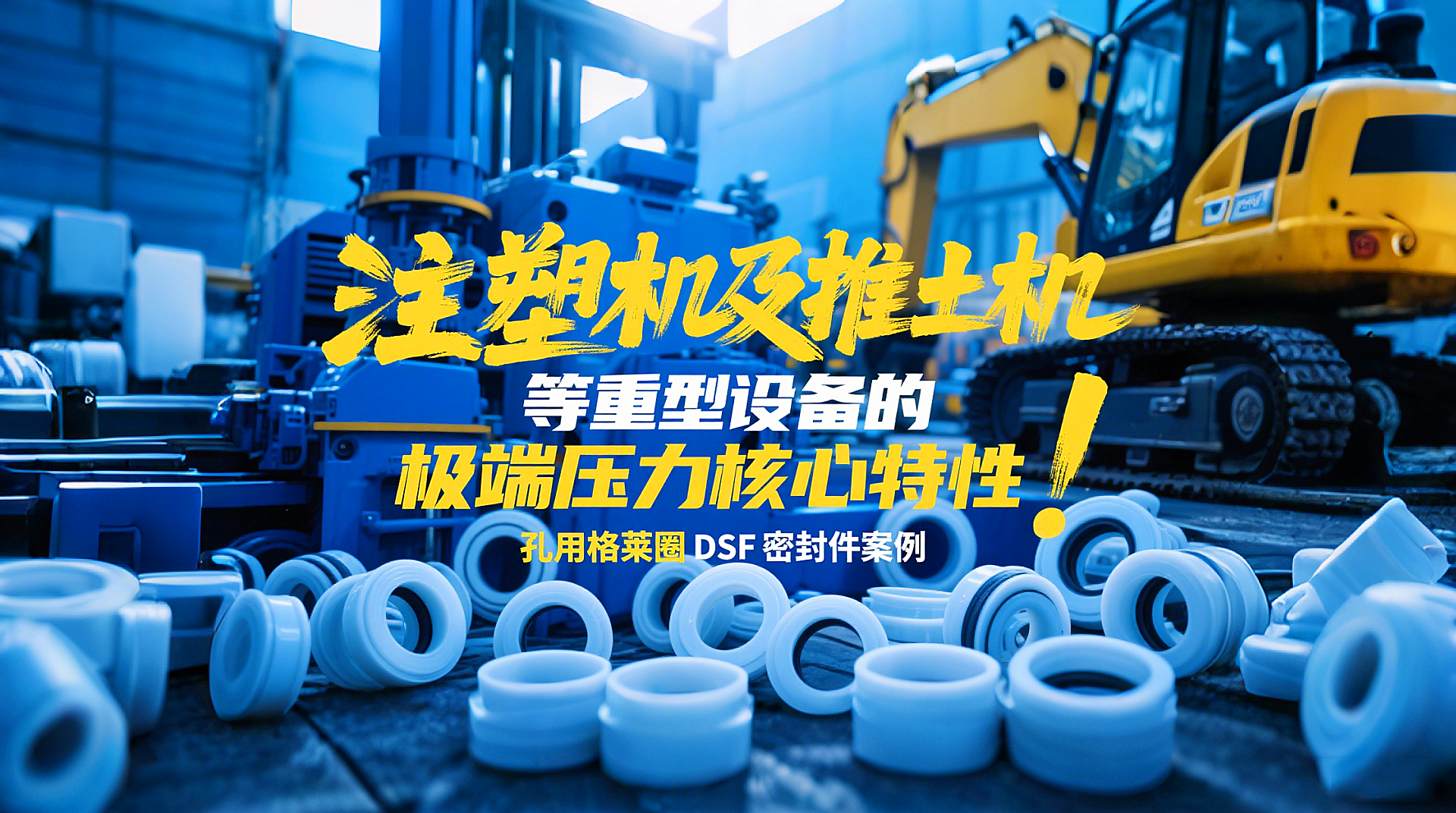 孔用格莱圈DSF密封圈丨注塑机及推土机等重型设备的极端压力核心特性！