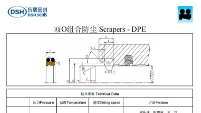 新版双O组合防尘圈规格尺寸表