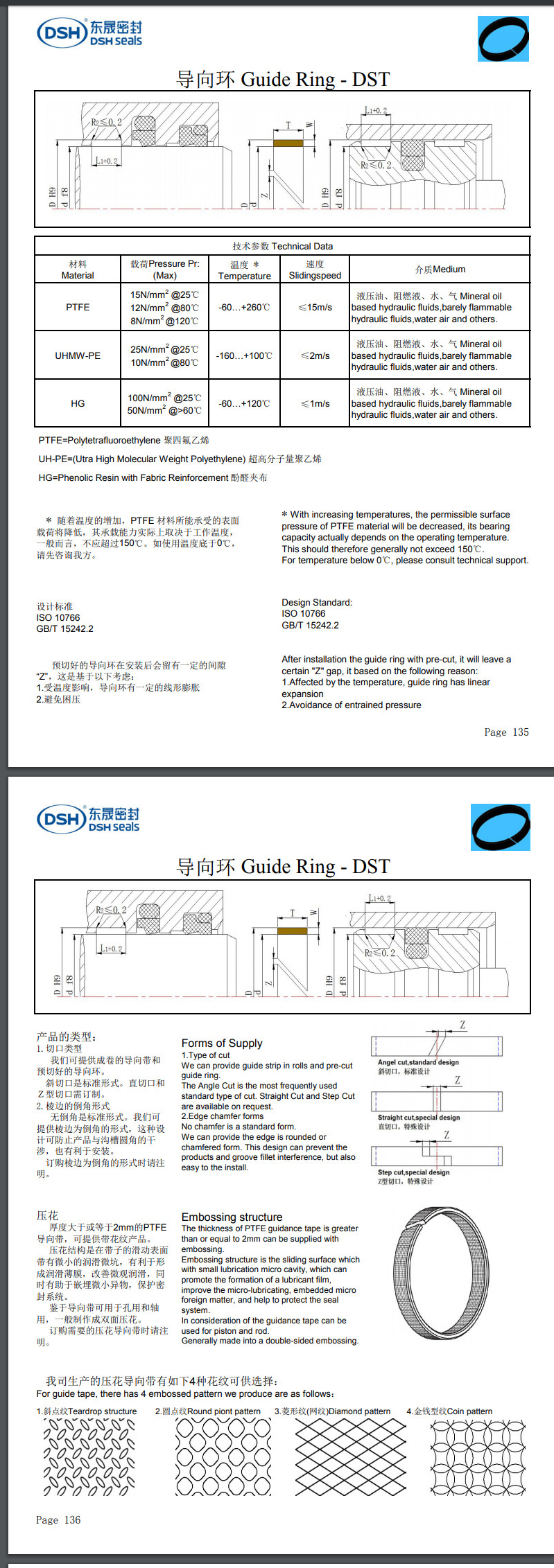 DST导向环规格尺寸表