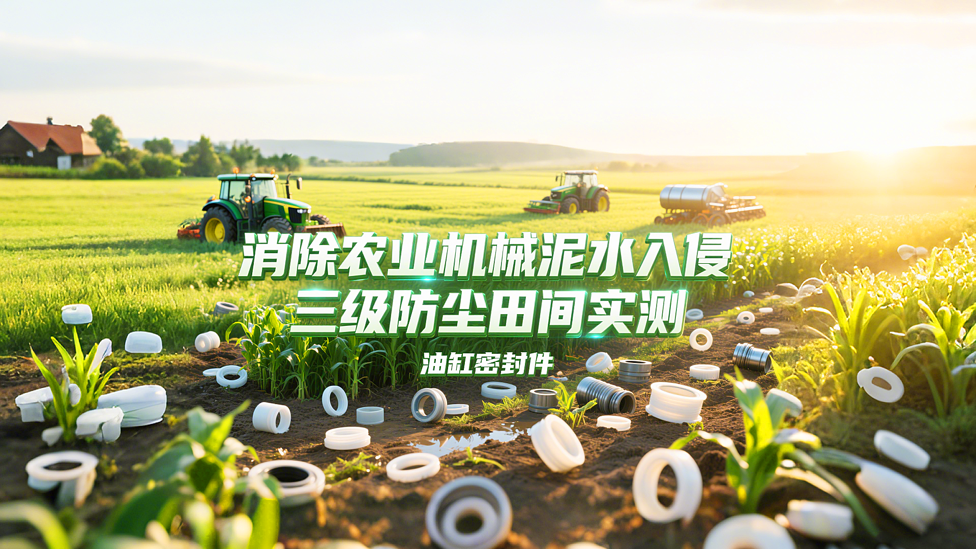 消除农业机械泥水入侵！三级防尘油缸<i style='color:red'>密封件</i>田间实测通过