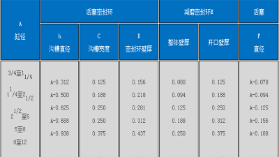 <i style='color:red'>活塞密封环规格型号表</i>